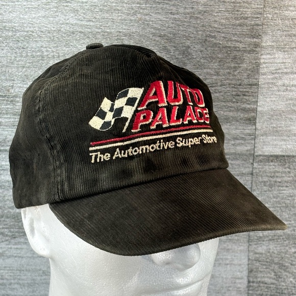 VTG Auto Palace Corduroy Ocean Specialties USA Snapback Trucker Hat Black OSFA - Picture 2 of 13